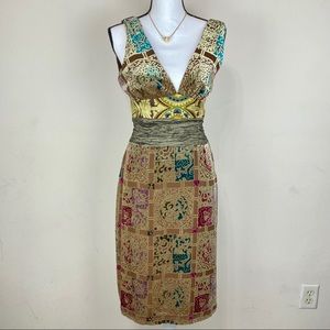 Nicole Miller Collection V shaped neckline dress